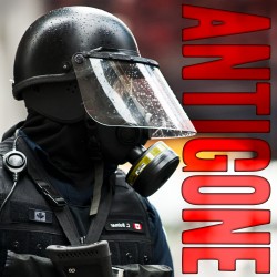 Poster for Antigone by Soup Can Theatre, Toronto Fringe 2012